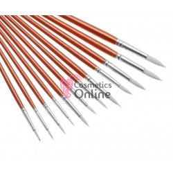 Pensula de unghii pentru Acril maro round 01, art PU08